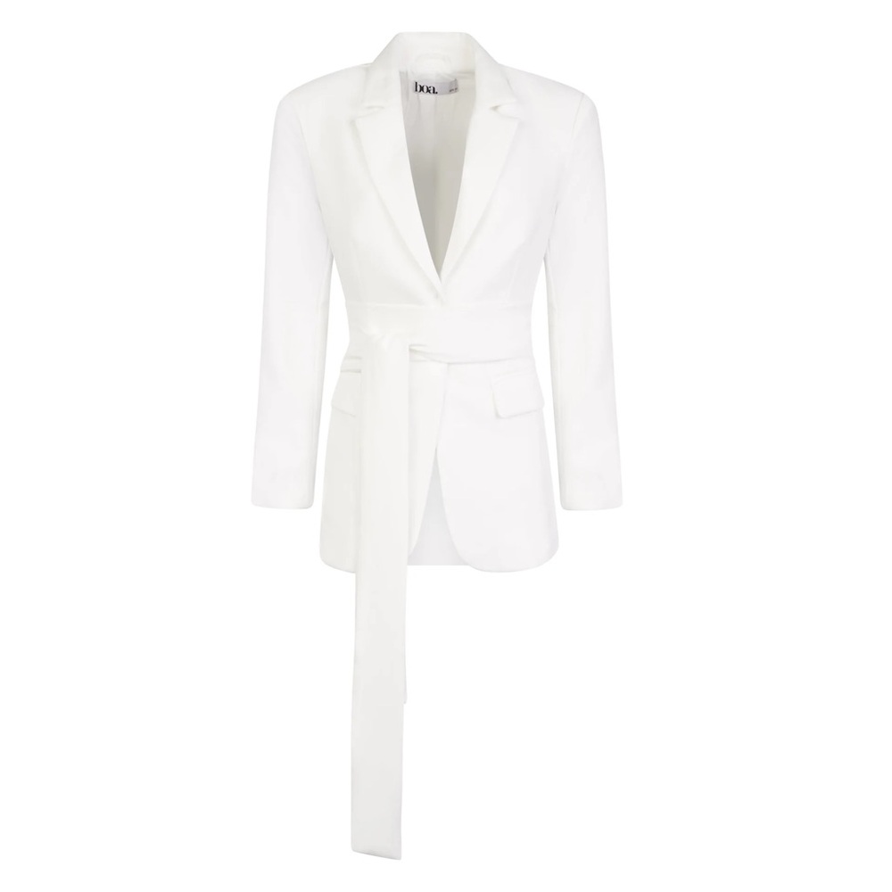 Because Of Alice (BOA) white blazer with belt